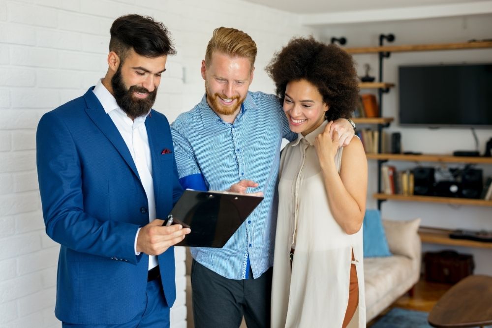 Couple moving into new home