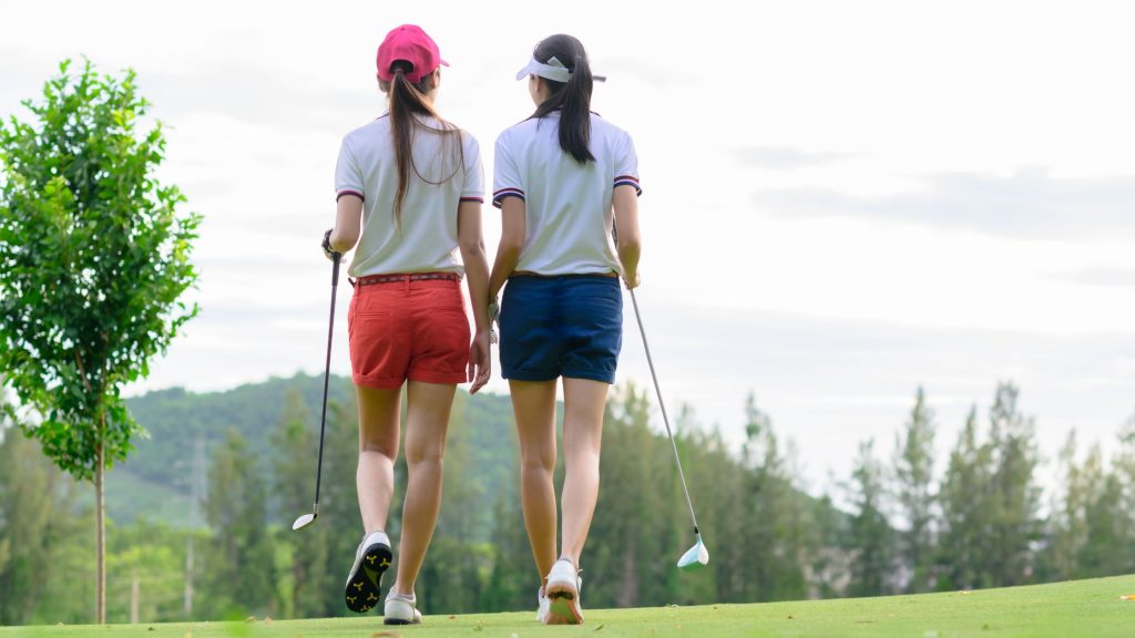 Women in a golf course